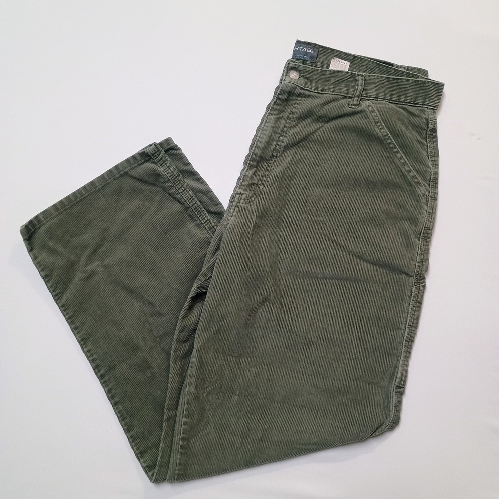 Vtg Levi's Silvertab Green Corduroy Carpenter Pants 36 X 31 Mens